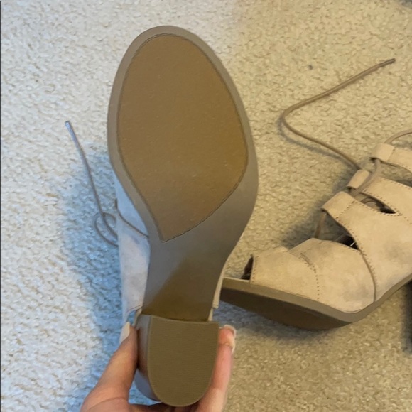 Taupe color side 9 wedge. Never worn!! - Picture 2 of 4